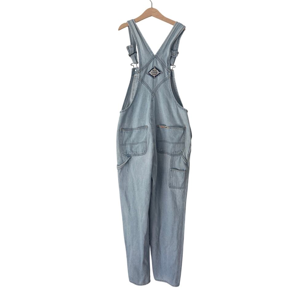 Vintage London London Light Wash Denim Overalls Relaxed Carpenter Bib
